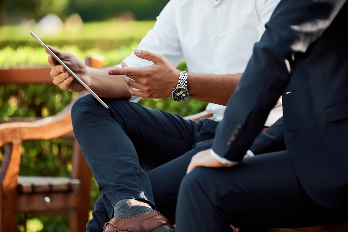 Man On Tablet